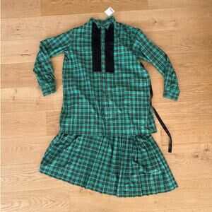 Kidill - Outsider Collection A/W 2022-23 Check Dress Shirt in Green & Black